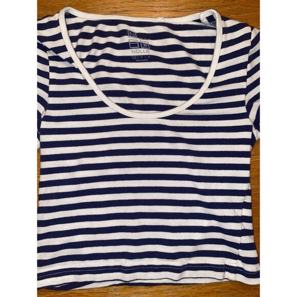 Nollie Striped Crop Top-XS - Picture 2 of 3